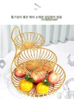 독일 Youmi 과일 접시 조명 고급 거실 커피 테이블 사탕 접시 다층 보관 상자 가정용 바구니 과일 바구니 고급 간식 - 이미지 2