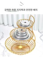 독일 Youmi 과일 접시 조명 고급 거실 커피 테이블 사탕 접시 다층 보관 상자 가정용 바구니 과일 바구니 고급 간식 - 이미지 5