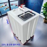 식품 등급 가정용 사각형 플라스틱 물 순환 필터 어항 갇힌 물 교체 버킷 살아있는 물고기 번식 물 정화 물 저장 탱크 - 이미지 2