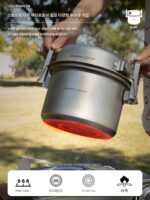 야외용 마이크로 압력솥 다기능 찜 및 튀김 밥솥 스튜 밥 조리 유물 티타늄 합금 스테인레스 스틸 소재 - 이미지 5