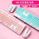 신맹 기계식 느낌 키보드 마우스 세트 유선 게임 사무실 홈 비즈니스 여자 노트북 데스크탑 - 이미지 2