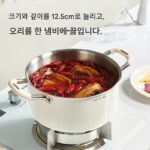 독일 세라믹 무코팅 316L 스테인리스 스틸 심화 수프 냄비 가스 유도 쿠커 찜 스튜 냄비 이중 귀 찜통 - 이미지 5