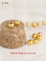 특대형 축복 999 고대 금 구슬 금 느슨한 구슬 DIY 액세서리 가벼운 구슬 팔찌 금 구슬 구슬 순금 구슬 - 이미지 5