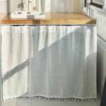 맞춤형 견고한 목재 조리대 발코니 세탁기 랙 위 소형 아파트 미니멀리스트 공간 변형 싱크대 통합 테이블 - 이미지 2