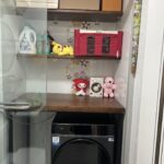 맞춤형 견고한 목재 조리대 발코니 세탁기 랙 위 소형 아파트 미니멀리스트 공간 변형 싱크대 통합 테이블 - 이미지 5