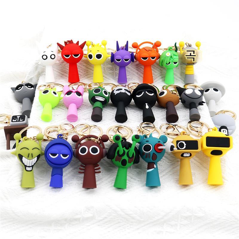 main_865559573182_0-1 리듬박스 뮤직게임 주변기기 소프트 플라스틱 인형 펜던트 Sprunki 학교가방 펜던트 학생 보상 선물 - 이미지 1