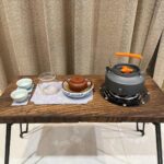 올드 엘름 야외 티테이블 접이식 티테이블 야외 휴대용 여행 소형 캠핑 테이블 안뜰 스토브 티 - 이미지 4