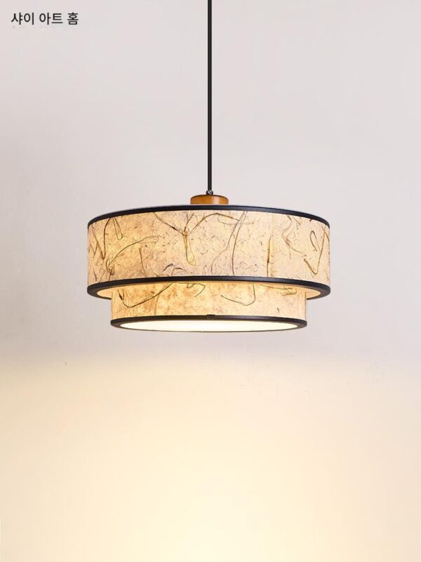 중세 스타일 쌀 종이 레스토랑 샹들리에 일본식 선 티룸 티 테이블 램프 고급 와비사비 레트로 홈스테이 램프