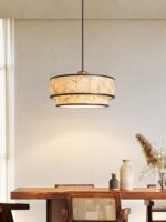 중세 스타일 쌀 종이 레스토랑 샹들리에 일본식 선 티룸 티 테이블 램프 고급 와비사비 레트로 홈스테이 램프 - 이미지 3