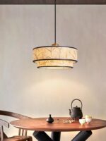 중세 스타일 쌀 종이 레스토랑 샹들리에 일본식 선 티룸 티 테이블 램프 고급 와비사비 레트로 홈스테이 램프 - 이미지 5