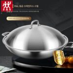 독일 정품 노스틱 팬 316l 스테인레스 스틸 프라이팬 둥근 바닥 팬 무코팅 전자기 대형 더블 귀 프라이팬 - 이미지 3