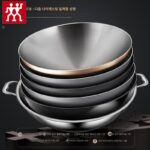 독일 정품 노스틱 팬 316l 스테인레스 스틸 프라이팬 둥근 바닥 팬 무코팅 전자기 대형 더블 귀 프라이팬 - 이미지 4