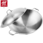 독일 정품 노스틱 팬 316l 스테인레스 스틸 프라이팬 둥근 바닥 팬 무코팅 전자기 대형 더블 귀 프라이팬 - 이미지 5