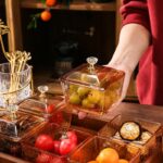 독일 과일 접시 거실 홈 유리 티테이블 간식 말린 과일 사탕 간식 접시 디저트 보관 상자 - 이미지 3