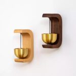 벨 펜던트 도어벨 블랙 월넛 도파민 자석 윈드 차임 홈 리마인더 황동 입주 축하 선물 장식 - 이미지 3