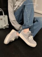 "웬 삼촌" 진저브레드 하우스 ~ 여성용 스포츠 캐주얼화 2025년 봄 신상 두꺼운 밑창 흰색화 여성용 올매치 스니커즈 - 이미지 3