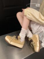 "웬 삼촌" 진저브레드 하우스 ~ 여성용 스포츠 캐주얼화 2025년 봄 신상 두꺼운 밑창 흰색화 여성용 올매치 스니커즈 - 이미지 4