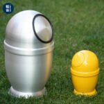 쌀 보관 DULTON 금속 알루미늄 쓰레기통 원형 심플 크리에이티브 2중 레이어 보관함 - 이미지 3