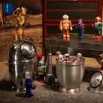 쌀 보관 DULTON 금속 알루미늄 쓰레기통 원형 심플 크리에이티브 2중 레이어 보관함 - 이미지 4