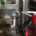 쌀 보관 DULTON 금속 알루미늄 쓰레기통 원형 심플 크리에이티브 2중 레이어 보관함 - 이미지 5