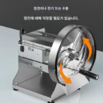 야채 감자 슬라이서 상업용 전기 전자동 레몬 슬라이서 인공 야채 절단 수동 과일 스테인리스 스틸 - 이미지 3