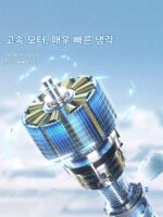 FARADAY Faraday 100단 접이식 냉각 고속 핸드헬드 팬 지능형 디지털 디스플레이 넥 팬 - 이미지 2