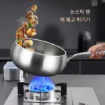 독일산 316 스테인리스 스틸 프라이팬 가정용 유도 조리기 스페셜 빅 벨리 냄비 무코팅 노스틱 프라이팬 1인용 - 이미지 2