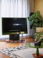 유니버설 이동식 TV 바닥 스탠드 견고한 나무 스탠드 프랑스 복고풍 거실 앤틱 스타일 TV 카트 - 이미지 5