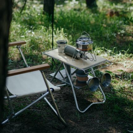 키노코 아웃도어 야외 캠핑 휴대용 접이식 소형 정사각형 테이블 다기능 매달아 두는 테이블 스트림 추적 장비