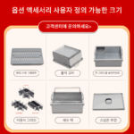 주문제작 상업용 가스 농축 스테인레스 스틸 내부 냄비 튀긴 닭 쇄골 튀긴 반죽 스틱 미트볼 사각형 사각형 프라이팬 - 이미지 5