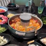 인터넷 셀럽 304 스테인리스 스틸 해머 패턴 인덕션 쿠커, 오래된 투명 국 냄비 원양 냄비 바누 곱창 같은 스타일 핫팟 냄비 - 이미지 4