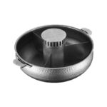 인터넷 셀럽 304 스테인리스 스틸 해머 패턴 인덕션 쿠커, 오래된 투명 국 냄비 원양 냄비 바누 곱창 같은 스타일 핫팟 냄비 - 이미지 5