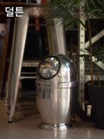 DULTON 금속 알루미늄 쓰레기통 원형 심플 크리에이티브 2중 레이어 산업 스타일 보관함 - 이미지 4