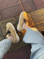 [샤오파 먀오] 정품 가죽 레트로 매트 두꺼운 밑창 스니커즈 여성용 2025년 봄 다재다능한 패션 스포츠 캐주얼화