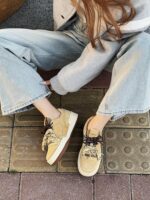 [샤오파 먀오] 정품 가죽 레트로 매트 두꺼운 밑창 스니커즈 여성용 2025년 봄 다재다능한 패션 스포츠 캐주얼화 - 이미지 2