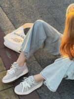 [샤오파 먀오] 정품 가죽 레트로 매트 두꺼운 밑창 스니커즈 여성용 2025년 봄 다재다능한 패션 스포츠 캐주얼화 - 이미지 4