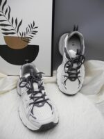 여성용 정품 가죽 두꺼운 밑창 아빠화 2025년 봄 신상품 키높이 메시 레이스업 발 노출 통기성 레트로 스포츠 캐주얼화 - 이미지 2