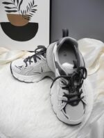 여성용 정품 가죽 두꺼운 밑창 아빠화 2025년 봄 신상품 키높이 메시 레이스업 발 노출 통기성 레트로 스포츠 캐주얼화 - 이미지 3