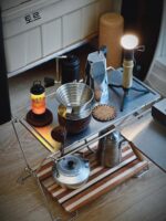 Yanshishan] 일본 TOKYO CRAFTS 스테인리스 스틸 접이식 캠핑 테이블, 다중 조합 랙 포함 - 이미지 3