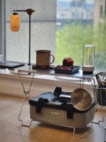 Yanshishan] 일본 TOKYO CRAFTS 스테인리스 스틸 접이식 캠핑 테이블, 다중 조합 랙 포함 - 이미지 4