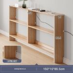 견고한 목재 소파 뒷부분 랙 벽면 거실 수납 침실 침대 머리와 꼬리 공간 활용 틈새 길고 좁은 캐비닛 - 이미지 3