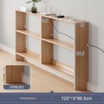 견고한 목재 소파 뒷부분 랙 벽면 거실 수납 침실 침대 머리와 꼬리 공간 활용 틈새 길고 좁은 캐비닛 - 이미지 4