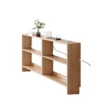 견고한 목재 소파 뒷부분 랙 벽면 거실 수납 침실 침대 머리와 꼬리 공간 활용 틈새 길고 좁은 캐비닛 - 이미지 5