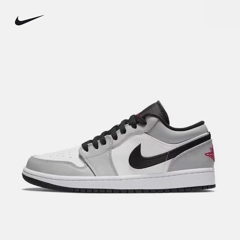 main_871527892190_0-1 정품 Nike AJ1 로우탑 스포츠 캐주얼 다용도 러닝 남녀 동일 스타일 애쉬 553558-030 - 이미지 1