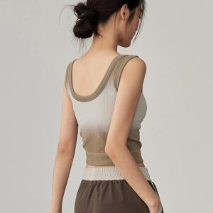 KAYANTY 필라테스 충격방지 트레이닝 속옷 가을 원피스 요가 조끼 러닝 슬리브리스 스포츠웨어 상의