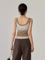 KAYANTY 필라테스 충격방지 트레이닝 속옷 가을 원피스 요가 조끼 러닝 슬리브리스 스포츠웨어 상의 - 이미지 4