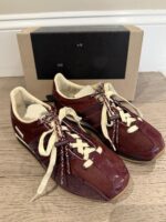 정품 가죽 레트로 말털 줄무늬 Dexun 신발 여성 2025 봄과 가을 새로운 레이스업 캐주얼 신발 스포츠 신발 포레스트 검프 신발 - 이미지 5