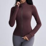 KAYANTY 가을과 겨울 플러스 벨벳 스포츠 긴팔 피트니스 의류 여성용, 방풍 및 따뜻한 요가 의류, 고탄성 셰이핑 타이츠 - 이미지 2