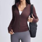 KAYANTY 가을과 겨울 플러스 벨벳 스포츠 긴팔 피트니스 의류 여성용, 방풍 및 따뜻한 요가 의류, 고탄성 셰이핑 타이츠 - 이미지 3