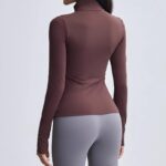 KAYANTY 가을과 겨울 플러스 벨벳 스포츠 긴팔 피트니스 의류 여성용, 방풍 및 따뜻한 요가 의류, 고탄성 셰이핑 타이츠 - 이미지 5